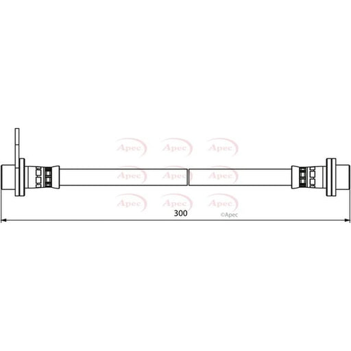 Apec Brake Hydraulic Hose Line Rear Right HOS3911