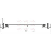 Apec Brake Hydraulic Hose Line Rear Right HOS3911