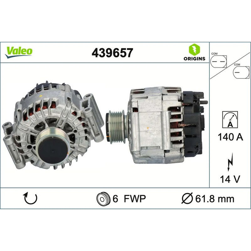 Valeo Car Alternator 12V 439657