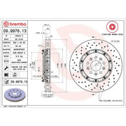 Brembo 2 x Aluminium Front Brake Disc Hub Brake Discs 09.9976.13