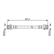 Bosch Brake Hydraulic Hose Line Rear Right 1 987 481 886