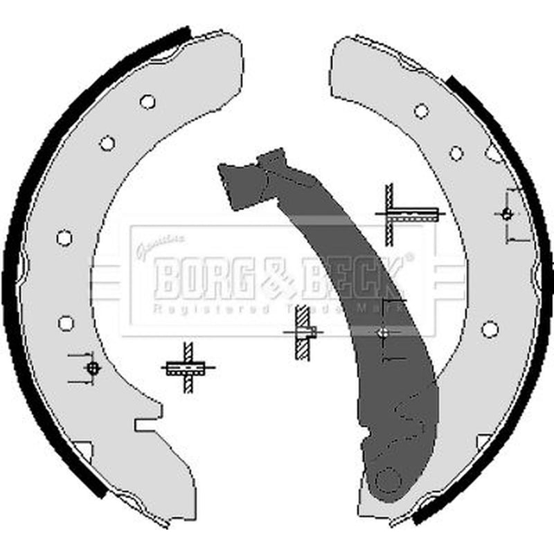 Borg & Beck Brake Shoe Set Axle Kit BBS6206