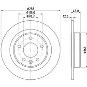 DON 2 x Rear Brake Discs PCD19932