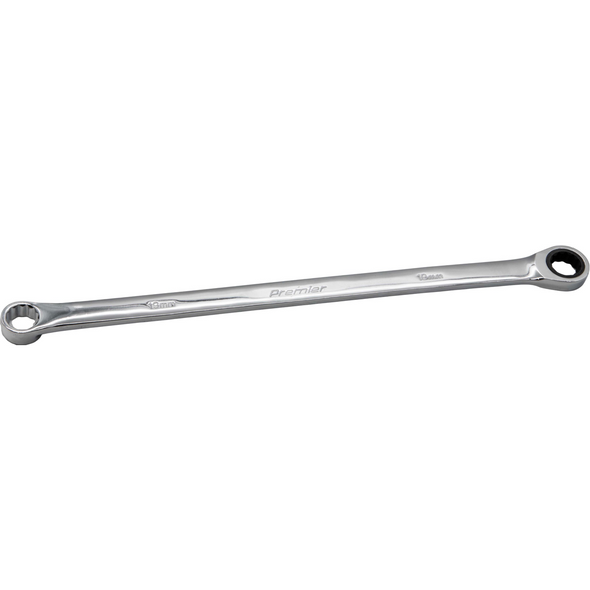 Sealey Extra-Long Double Ring Ratchet/Fixed Spanner 19mm (72T)