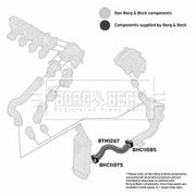 Borg & Beck Intercooler Turbo Charge Air Hose BTH1267