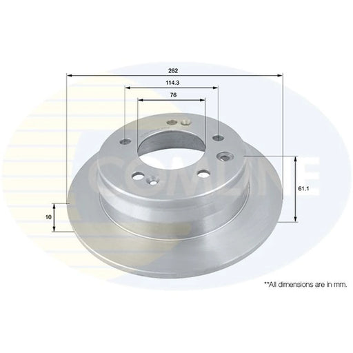 Comline 2 x Solid Rear Brake Discs ADC1090
