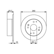 Bosch 2 x Solid Rear Brake Discs 0 986 479 504