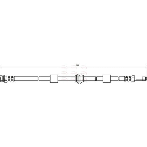 Apec Brake Hydraulic Hose Line Front HOS3182