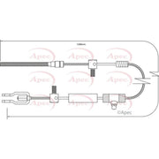 Apec Handbrake Cable Left Rear CAB1394