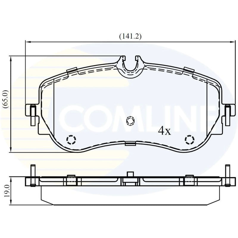 Comline 4 x Rear Brake Pad Set CBP02387