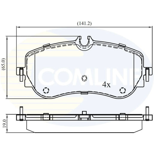 Comline 4 x Rear Brake Pad Set CBP02387