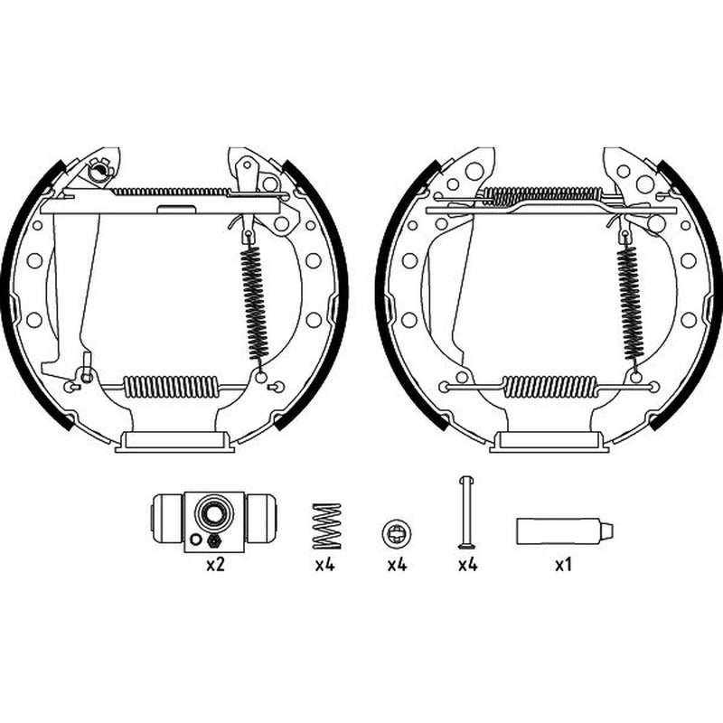 Mintex Brake Shoe Set Axle Kit MSP421