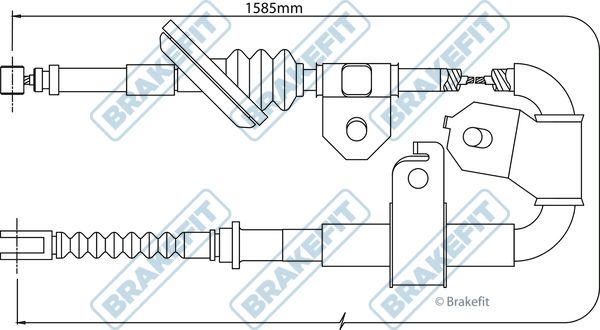 Apec Handbrake Cable Right Rear fits Toyota MR2 III 1999-2007 1.8
