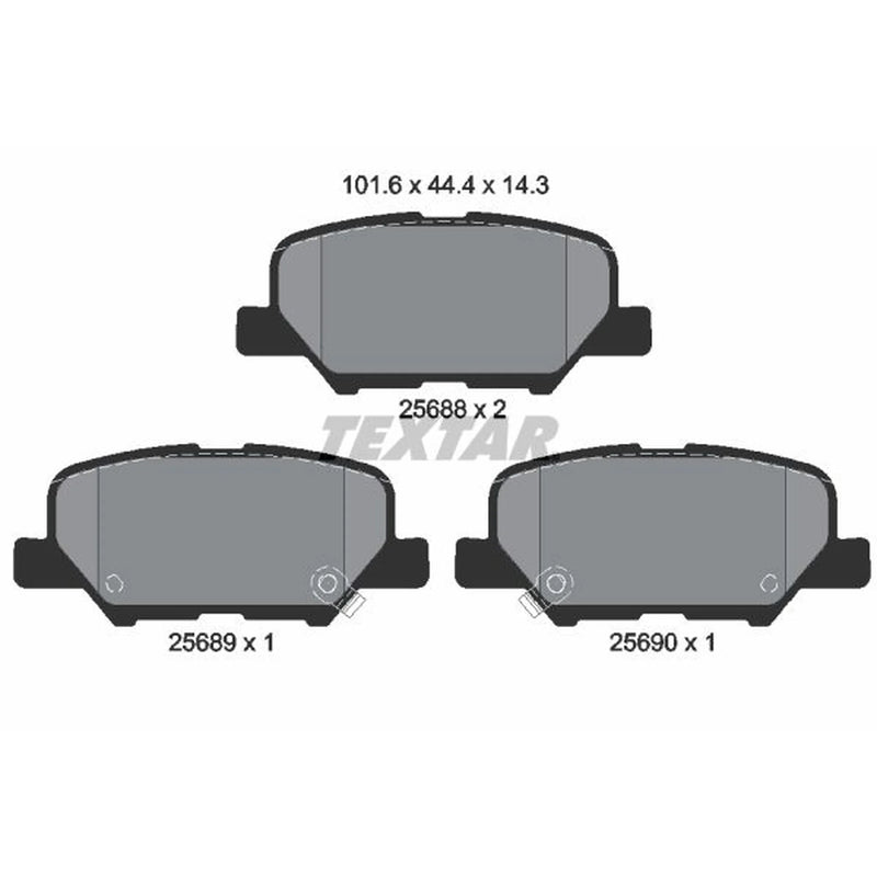 Textar Rear Brake Pad Set 2568801