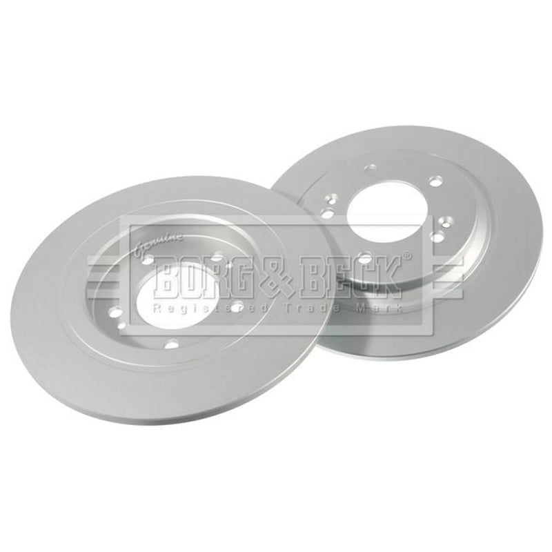 Borg & Beck 2 x Solid Rear Brake Discs BBD5418