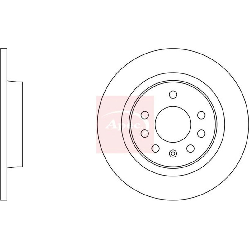 Apec 2 x Solid Rear Brake Discs DSK2091