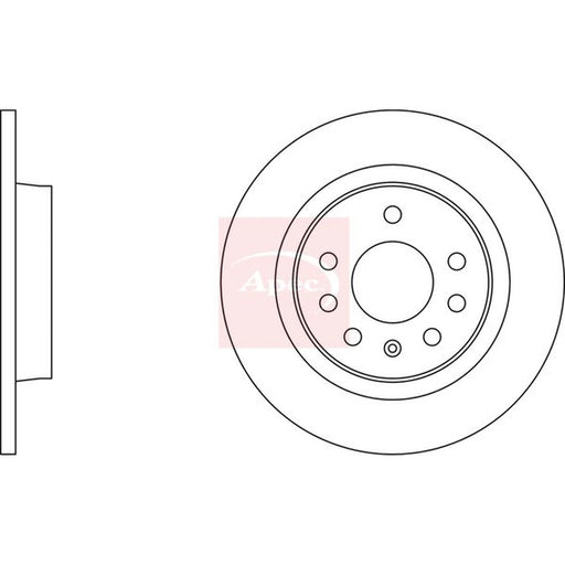 Apec 2 x Solid Rear Brake Discs DSK2091