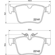 Brembo 4 x Rear Brake Pad Set P36037