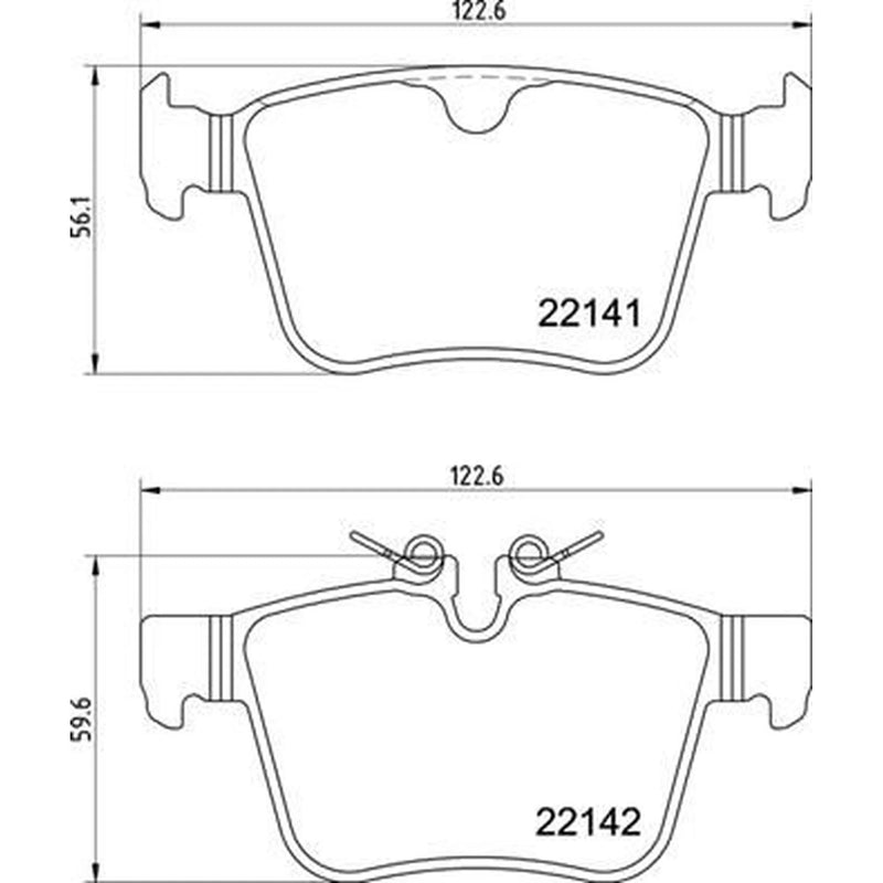 Brembo 4 x Rear Brake Pad Set P36037