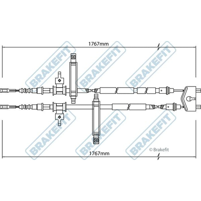 Apec Handbrake Cable Left Rear BBC3143