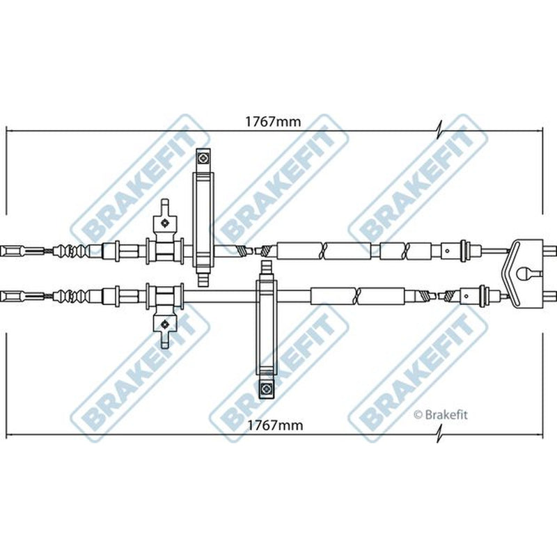 Apec Handbrake Cable Left Rear BBC3143