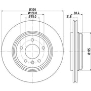 Mintex 2 x Externally Vented Rear Brake Discs MDC1404