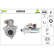 Valeo Starter Motor 24V 6kW 12 Teeth 438235