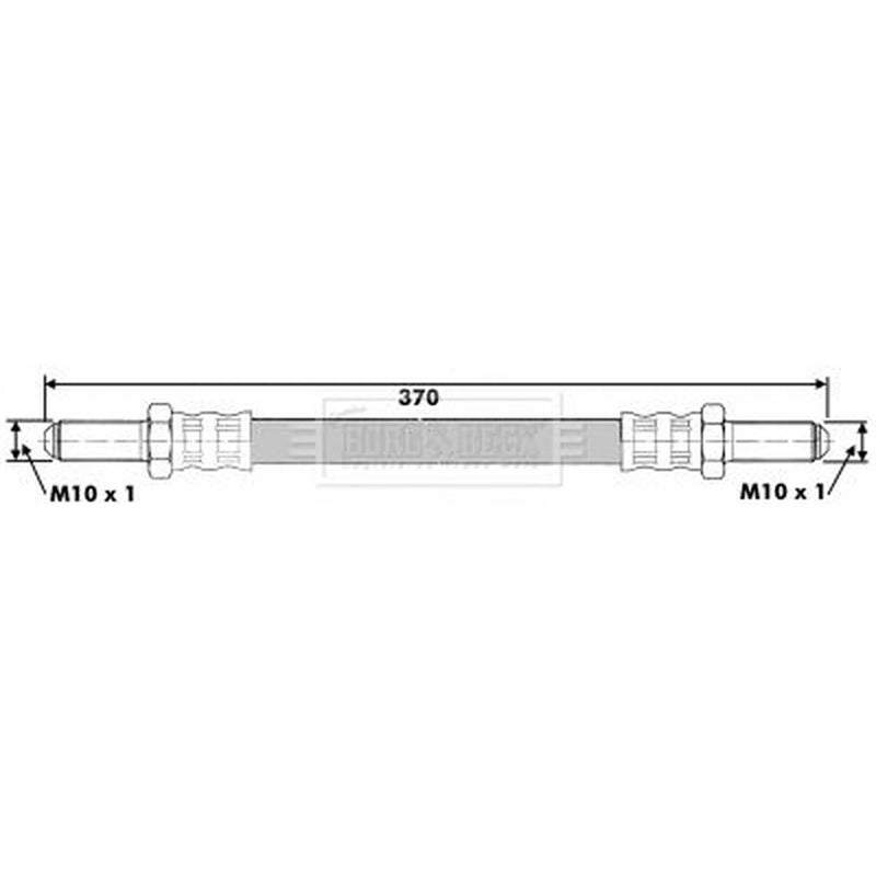 Borg & Beck Brake Hydraulic Hose Line Front Left BBH6247