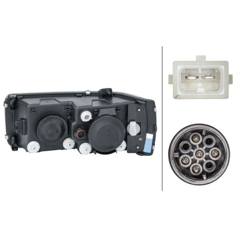 Hella Headlight Headlamp H7/H1 Left 1EJ 247 046-031