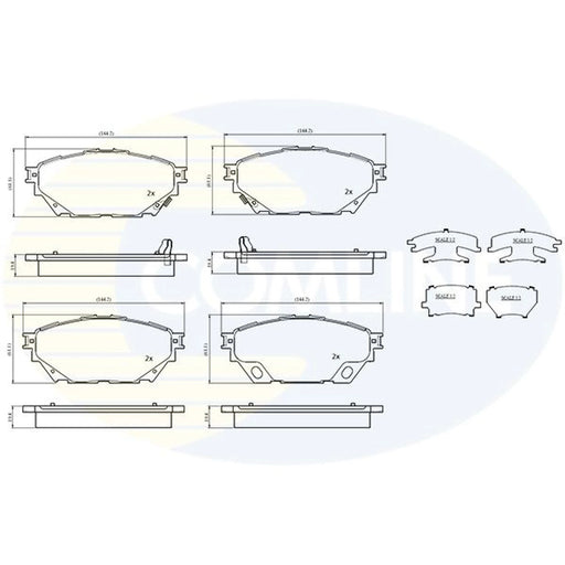 Comline 8 x Front Brake Pad Set CBP33772
