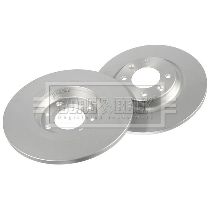 Borg & Beck 2 x Solid Rear Brake Discs BBD5234