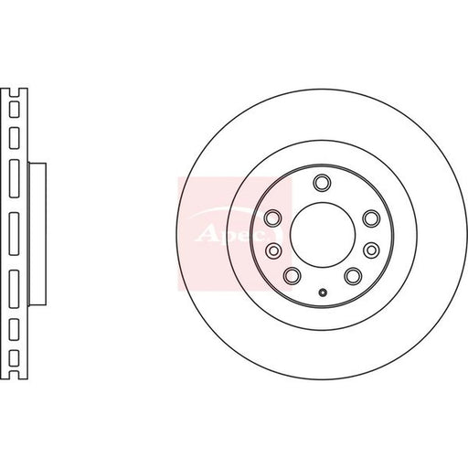 Apec 2 x Vented Front Brake Discs DSK2643