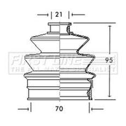 First Line Drive Shaft Bellow Kit Front Left FCB2010