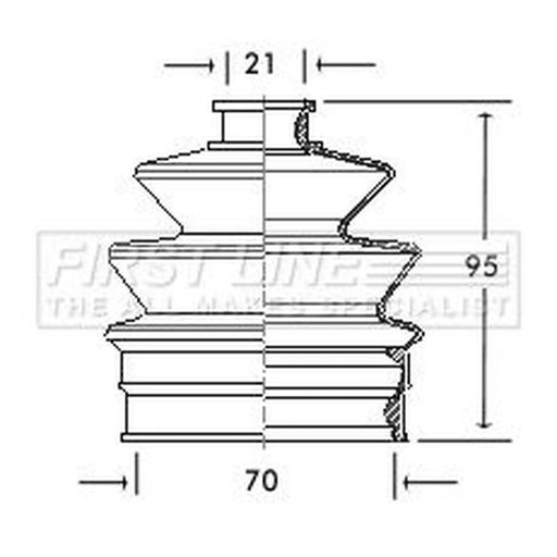 First Line Drive Shaft Bellow Kit Front Left FCB2010