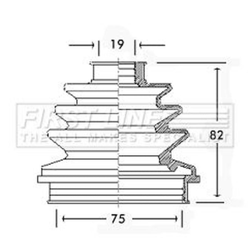 First Line Drive Shaft Bellow Kit Front Left FCB2260