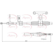 Apec Handbrake Cable Right Rear CAB1257