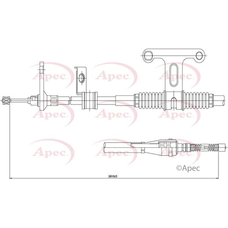 Apec Handbrake Cable Right Rear CAB1257