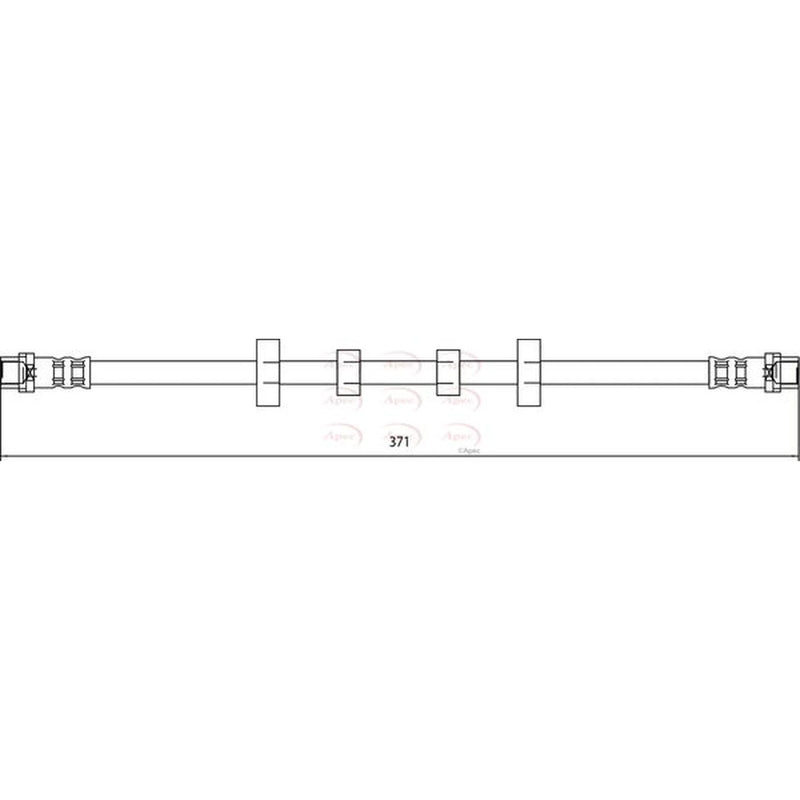 Apec Brake Hydraulic Hose Line Front HOS4098