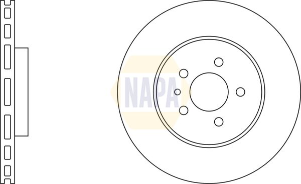 NAPA Front Vented & Rear Vented Brake Discs & Pads fits FIAT