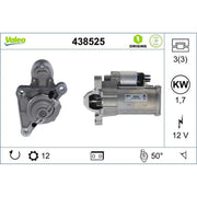 Valeo Starter Motor 12V 1.7kW 12 Teeth 438525