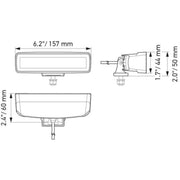 Hella Led Mini Lightbar 6.2Inch Flood 1FB 1FB 358 176-201 1FB 358 176-201