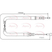 Apec Handbrake Cable Left Rear CAB1062
