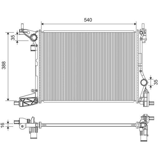 Valeo Engine Radiator 701435