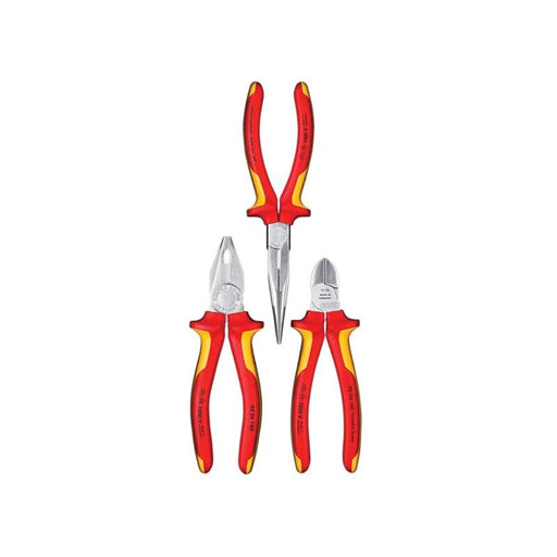 KNIPEX 00 20 12 Elektro VDE Pliers Set, 3 Piece - 00 20 12