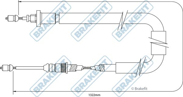 Apec Handbrake Cable Left Rear fits Renault Clio III 2005-2014 1.2 1.4 1.5 1.6