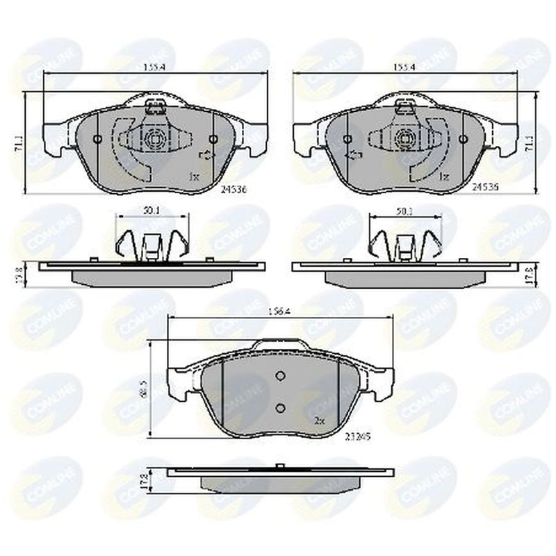 Comline 4 x Front Brake Pad Set CBP02019