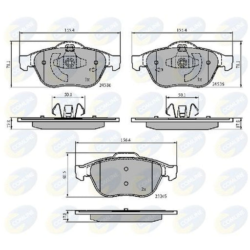 Comline 4 x Front Brake Pad Set CBP02019