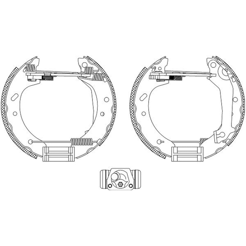 Mintex Brake Shoe Set Axle Kit MSP110