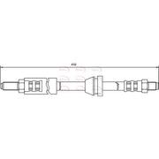 Apec Brake Hydraulic Hose Line Front HOS3077