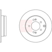 Apec 2 x Solid Rear Brake Discs DSK2439